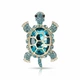 Брошь BROCHE бижутерия Черепаха с камнями голубая BRBF115328 - изображение 1