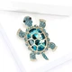 Брошь BROCHE бижутерия Черепаха с камнями голубая BRBF115328 - изображение 3