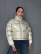 Куртка женская Lady Yep 10015 короткая глянцевая пуффер 42 перламутровый беж - изображение 1