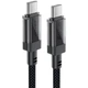 Кабель USB 2.0 Type-C M-M, 1.2 м, 60W stainless steel Black, C12-03 Acefast - зображення 2