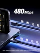 Кабель USB 2.0 Type-C M-M, 3 м, 100W （480Mbps）Сірий, L512 UGREEN - изображение 5