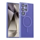 Чохол Premium TPU+PC Magnetic Matte Camera Lens with Magsafe для Samsung Galaxy S25 Ultra 5G (S938) Dark Purple - изображение 4
