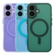 Чохол Premium TPU+PC Magnetic Matte Camera Lens with Magsafe для iPhone 16 Dark Green - зображення 3