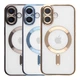 Чохол TPU Metallic Full Camera with Magsafe для iPhone 16 Dark Purple - зображення 2