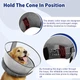 Защитный надувной ошейник для собак Derby Inflatable Dog Cone with Detachable Anti-Licking Shield, Grey, M - изображение 4