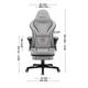 Геймерское кресло Huzaro Force 4.6 Grey (Ткань) - изображение 7