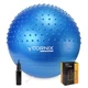 Мяч для фитнеса (фитбол) Cornix 55 см полумассажный Anti-Burst XR-0459 Blue - изображение 1