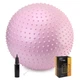 Мяч для фитнеса (фитбол) Cornix 55 см массажный Anti-Burst XR-0473 Light Pink - изображение 1