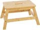 Stołeczek 5five Simply Smart Bamboo drewniany 47 x 33.5 x 25 cm Brązowy (3560232676857) - obraz 1