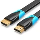 Кабель HDMI Vention HDMI 2.0 Flat HDMI Cable 1M Black (VAA-B02-L100) - зображення 1