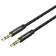 Кабель Vention Fabric Braided 3.5mm Male to Male Audio Cable 1.5m Black (BAGBG) - зображення 1