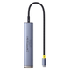 USB-хаб Baseus UltraJoy Series 7-Port HUB AIR Space Grey (Type-C to HDMI4K@60Hz*1+USB3.0*2+PD*1+SD/TF3.0*1+3.5mm*1) (B00052803811-02) - зображення 7