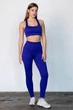Легінси жіночі обтислі Flexit Urban Chic, декоративні блискавки знизу штанин, високий пояс navy blue L - изображение 5