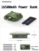 USB LED Лампа Фонарь Светильник Павербанк 16500 mAh Villini V-0020N Синий Аккумуляторный Кемпинговый Туристический Аварийный Беспроводной на Батарее Походный Ночник 768345 - изображение 3