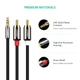 Аудіокабель UGREEN AV116 3.5mm Male to 2RCA Male, PVC, 5m Black - зображення 5