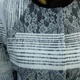 Кардиган жіночий з вмістом вовни мереживо рукав 3/4 52 чорно-білий - зображення 2