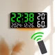 Годинник Deepfox GH-9002 LED цифровий електронний настінний/настільний Будильник Дата Температура Вологість 35х15см зелений/чорний - зображення 1
