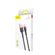 Кабель USB MicroUSB BASEUS CAMKLF-B91 Cafule 2,4A 1м червоний/чорний - изображение 4