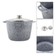Каструля литий алюміній 10л 28*20см скляна кришка а/п Snow Marble 100504 Ofenbach - изображение 2