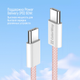 Кабель USB PD Type-C/Type-C ColorWay CW-CBPDCC061-P 3,0A 60W 1м рожевий - зображення 8