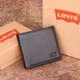 Чоловічий гаманець LEVI’S компактний з монетницею чорний 11×9,5 см (LUX1002) - изображение 4
