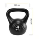 Гиря вінілова Cornix 4 кг XR-0429 Black - зображення 7