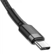Кабель Baseus Cafule Type-C to Type-C PD2.0 100Вт 5A 20В 2 м Black/Grey (CATKLF-ALG1) - зображення 4