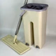Швабра з відром для прибирання будинку MOP Scratch Cleaning, плоска швабра з віджимом, набір для вологого прибирання, швабра + відро 4л з автоматичним віджимом та 2 насадками мікрофібри, MSC-543-1-Beige - зображення 7