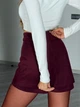 Костюм женский кашемировый жакет прямого кроя и юбка - шорты Athelia 090 Бордовый 46-48 - изображение 3
