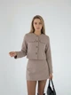 Костюм жіночій твідовий, акцентні ґудзики Athelia 088 Мокко 42-44 - зображення 2
