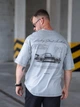Чоловічі футболки з бавовни з принтом Porsche Сіра M - зображення 1