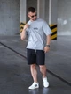 Чоловічі футболки з бавовни з принтом Porsche Сіра M - зображення 4