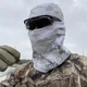 Зимова тепла балаклава на флісі сніжний камуфляж - зображення 4
