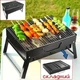 Портативний складний мангал для гриля та барбекю TL-372 BBQ Grill Portable 35 x 27 x 20 см, з ручкою, решіткою та вентиляцією - зображення 6