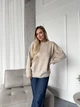 Теплый джемпер из мягкой пряжи Оne size 42-48 Бежевый (1002) - изображение 4
