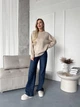 Теплый джемпер из мягкой пряжи Оne size 42-48 Бежевый (1002) - изображение 5