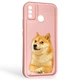 Чохол силіконовий Soft Touch з 3D принтом мему сібу для Tecno Spark 6 Go (KE5) рожевий (Повний захист камери) - зображення 1