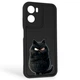 Чохол силіконовий Soft Touch з 3D принтом злого кота для Motorola G05 чорний (Повний захист камери) - зображення 1