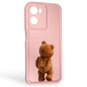 Чохол силіконовий Soft Touch з 3D принтом кумедний тед ведмідик для Motorola G05 рожевий (Повний захист камери) - зображення 1