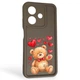 Чохол силіконовий Soft Touch з 3D принтом милий ведмедик для Oppo A40m коричневий (Повний захист камери) - зображення 1