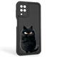 Чохол силіконовий оригінальний Soft Touch з 3D принтом злого кота для Samsung Galaxy A12 (SM-A127F) чорний (Повний захист камери) - зображення 1