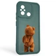 Чохол силіконовий оригінальний Soft Touch з 3D принтом кумедний тед ведмідик для Xiaomi Redmi 11A темно-зелений (Повний захист камери) - зображення 1