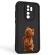 Чохол силіконовий оригінальний Soft Touch з 3D принтом кумедний тед ведмідик для Xiaomi Redmi Note 8 Pro чорний (Повний захист камери) - зображення 1