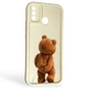Чохол силіконовий Soft Touch з 3D принтом кумедний тед ведмідик для Tecno Spark 6 Go (KE5) молочний (Повний захист камери) - зображення 1