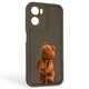 Чохол силіконовий Soft Touch з 3D принтом кумедний тед ведмідик для Motorola G05 коричневий (Повний захист камери) - зображення 1