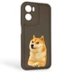 Чохол силіконовий Soft Touch з 3D принтом мему сібу для Motorola G05 коричневий (Повний захист камери) - зображення 1