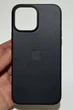 Чохол шкіряний протиударний Leather Case with MagSafe для Apple Iphone 13 Pro Max (6.7") Midnight Black - зображення 6