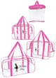 Набор из прозрачных сумок в роддом Mommy Bag (S, M, L + органайзер) Розовый - изображение 1