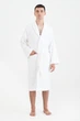Халат S махровий unisex Lotus Home - Basic Line white S - изображение 3