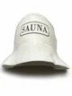 Шапка для лазні та сауни "Панама SAUNA" банна шапка в баню авторська біла з повсті - зображення 1